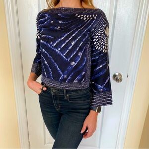 Miu Miu cropped top 100% silk